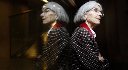 La escritora estadounidense Donna Leon, en los Teatros del Canal (Madrid).