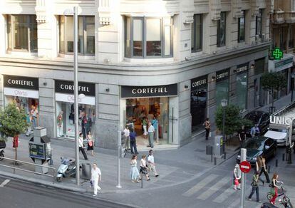 Una tienda de Cortefiel, en la Gran V&iacute;a.