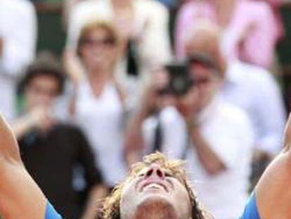Rafa Nadal celebra su victoria en el Roland Garros de 2011