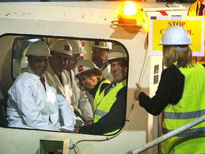 El Rey visita las obras del metro de Madrid