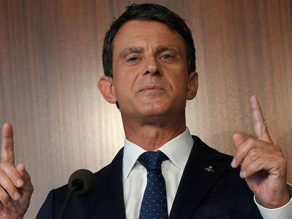 El ex primer ministro francés, Manuel Valls, en una comparecencia reciente.
