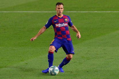 Arthur, en el partido del Barcelona ante el Athletic.