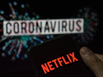 El logo de Netflix en un móvil. La plataforma ha sumado casi 16 millones de nuevos usuarios en el primer trimestre de 2020.
