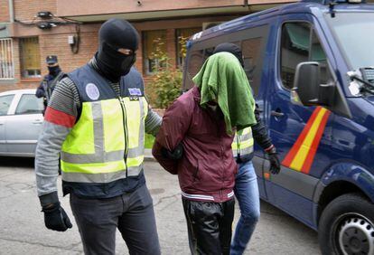 La Polic&iacute;a Nacional detiene a un supuestos yihadista marroqu&iacute; en Madrid. 