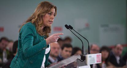 D&iacute;az, durante su intervenci&oacute;n ante el comit&eacute; director del PSOE.