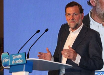 Rajoy en el mitin del sábado en Navarra.