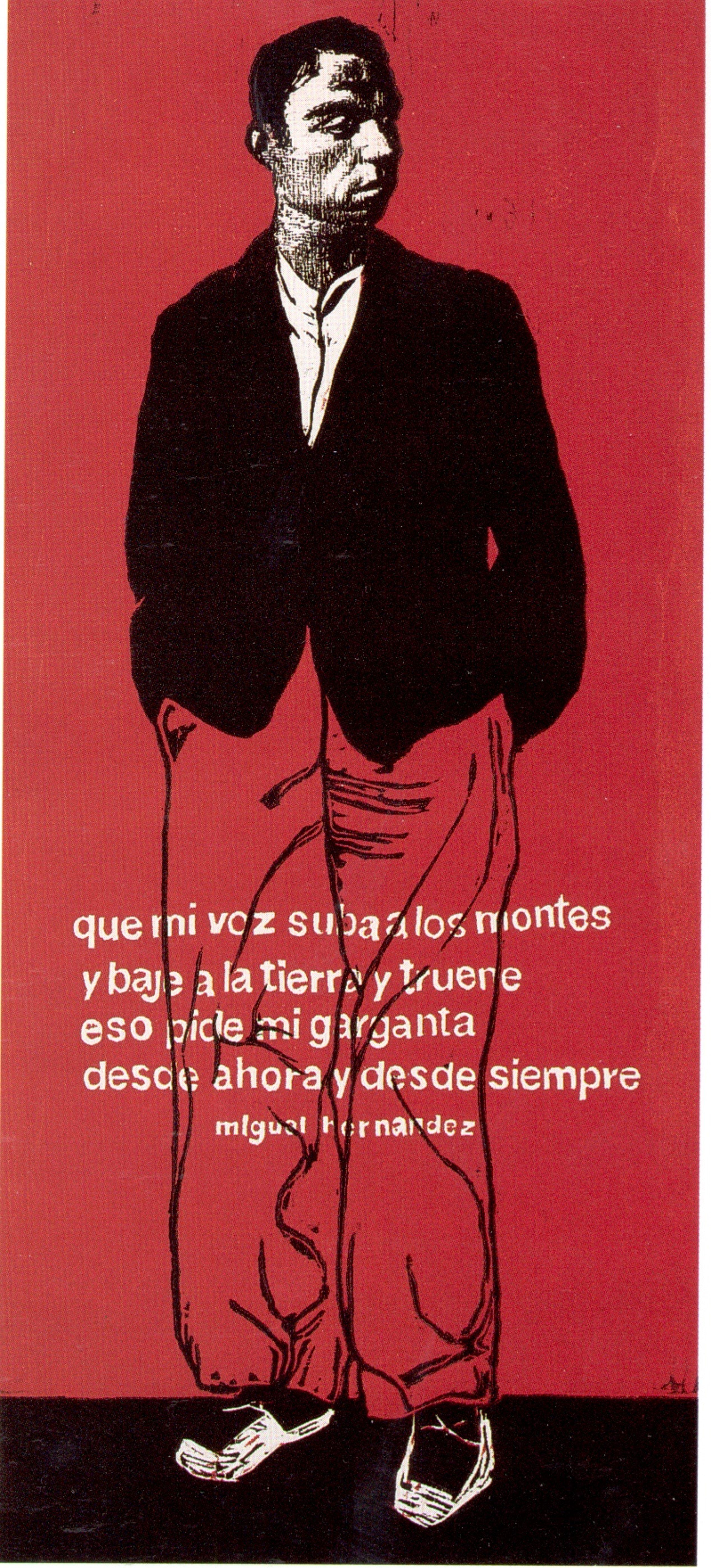 'Que mi voz suba a los montes... (Poema de Miguel Hernández)', 1965, obra de José Duarte.