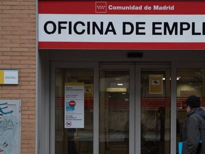 Una oficina de empleo en el barrio de la Concepción, en Madrid.