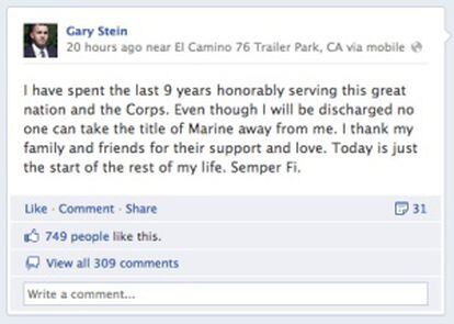 Las disculpas de Gary Stein en su página de Facebook.