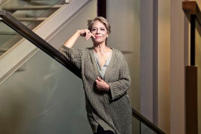 La escritora iraní Parinoush Saniee, el martes en la Casa de Asia de Madrid.