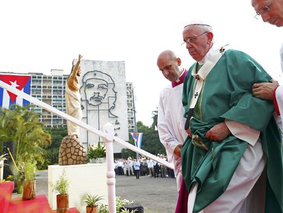 El pontífice momentos antes de dirigir la homilía en la Plaza de la Revolución de La Habana.