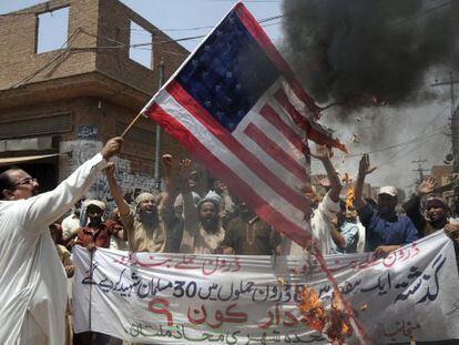 Protesta en Pakist&aacute;n contra el uso de aviones no tripulados.