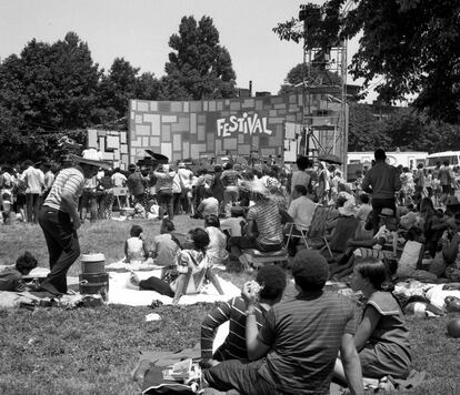 Atmósfera del Festival Cultural de Harlem, en Nueva York, 29 de junio de 1969. 