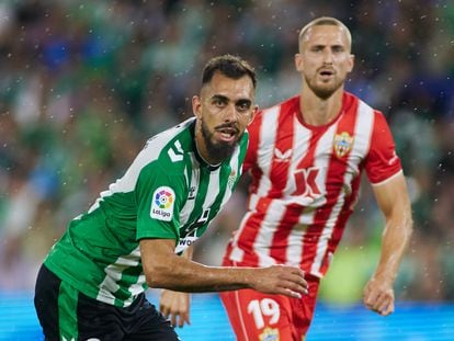 Borja Iglesias of Real Betis looks on during the spanish league, La Liga Santander, football match played between Real Betis and UD Almeria at Benito Villamarin stadium on October 16, 2022, in Sevilla, Spain.
AFP7 
16/10/2022 ONLY FOR USE IN SPAIN