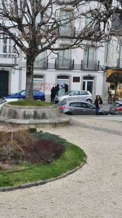 Fotografía del momento del atentado obtenida por los investigadores de la Guardia Civil.
