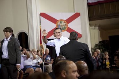 Romney, en un mitin en Florida, el 16 de mayo