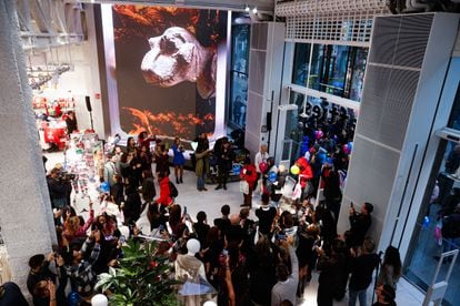 Inauguración de la tienda de Lefties más grande del mundo en el centro de Madrid, el pasado 9 de diciembre.