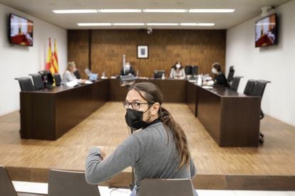 El fotoperiodista de EL PAÍS Albert García, en el juicio.