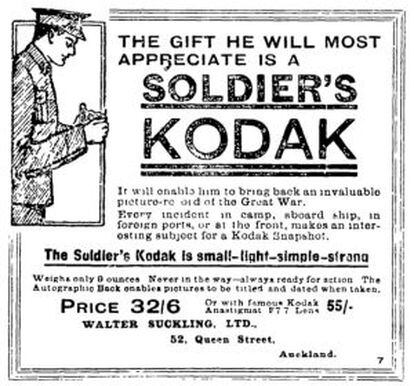 Anuncio comercial de la cámara Kodak Vest Pocket Camera