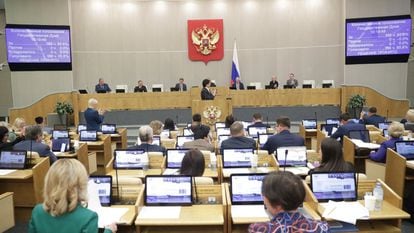 Votación en la Duma este viernes de la ley que impide el cambio de sexo en Rusia.