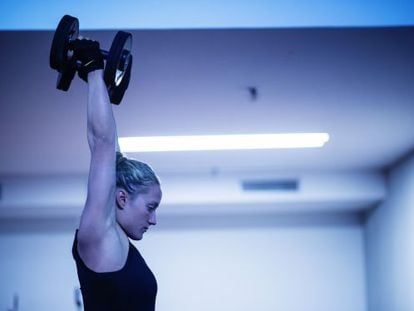 Belmonte se ejercita en el gimnasio del CAR de Sant Cugat.