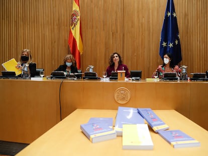 Un instante de la presentación de los Presupuestos Generales del Estado, este miércoles.