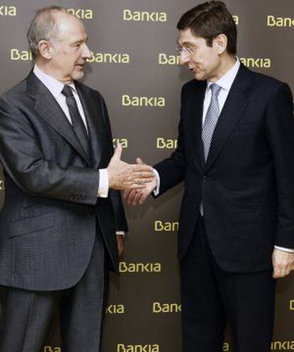 Rodrigo Rato y José Ignacio Goirigolzarri, expresidente y presidente de Bankia respectivamente.
