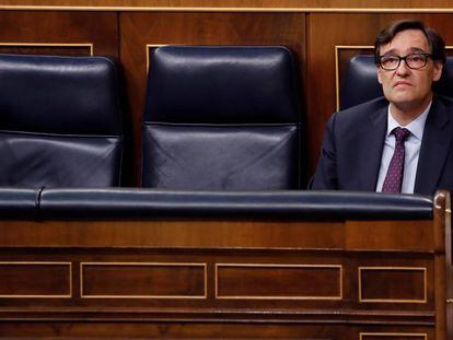 Salvador Illa, ministro de Sanidad, en el Congreso de los Diputados.