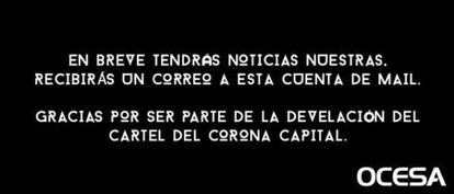 Comunicado hecho público en Facebook.