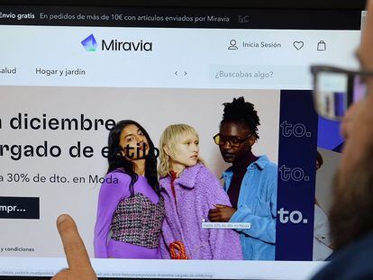 Página web de Miravia.