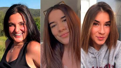 María, de 18 años; Alba, de 16, y Rosario, de 19.
