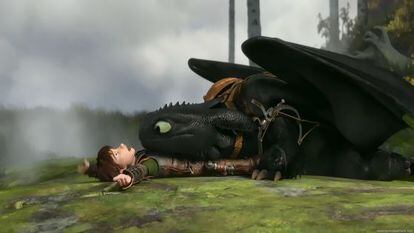 Fotograma de la película de animación 'Cómo entrenar a tu dragón 2'.