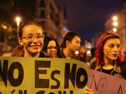 Imagen de archivo de la manifestación del 8M en Barcelona