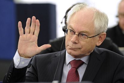 Herman van Rompuy, presidente del Consejo Europeo, en la Eurocámara.