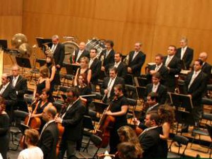 Miembros de la Orquesta Sinfónica de RTVE en un concierto de 2005.