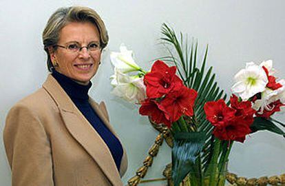 La presidenta del RPR, Michèle Alliot-Marie, en su despacho parisiense.
