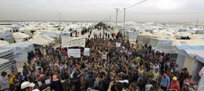 Imagen del campo de refugiados sirios de Zaatari, en Jordania.