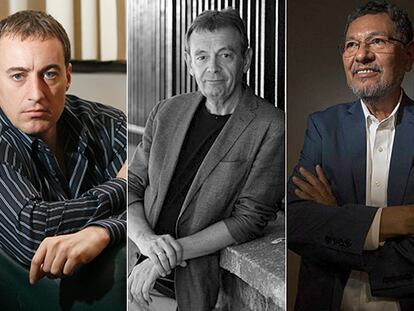 Ignacio del Valle, Pierre Lemaitre y Élmer Mendoza.