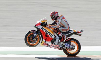 Marc M&aacute;rquez saldr&aacute; desde la pole position en Cheste. 