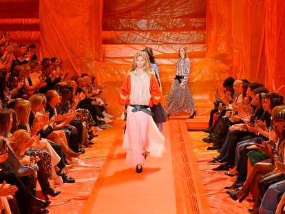 Desfile de la colección primavera/verano 2024 de Louis Vuitton, este martes 3 de octubre en la semana de la moda de París.
