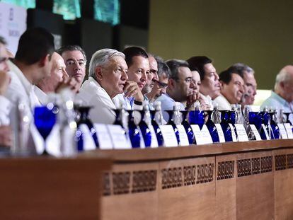 Andrés Manuel López Obrador, presidente de México, en la clausura la 83 Convención Bancaria, en Acapulco, el 17 de marzo de 2020.