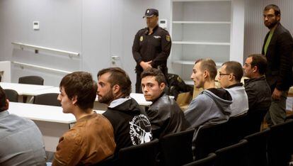 Los miembros de La Insurgencia, durante el juicio en noviembre.