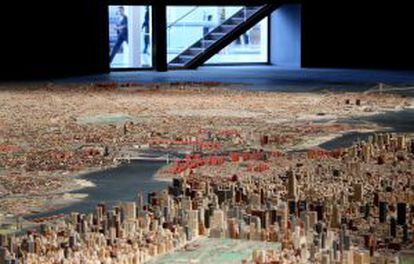 Maqueta del 'Panorama of the City of New York', realizada en 1964, en el Queens Museum.