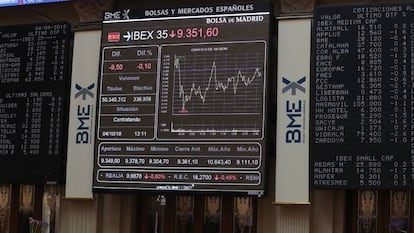 El principal indicador de la Bolsa espa&ntilde;ola, el IBEX 35.