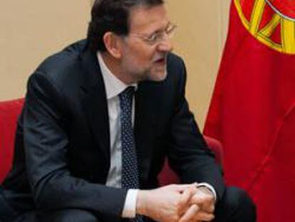 Mariano Rajoy junto Pedro Passos Coelho, primer ministro de Portugal.