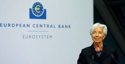 La presidenta del BCE, Christine Lagarde, en una foto de archivo, durante una intervención el pasado noviembre. 
 