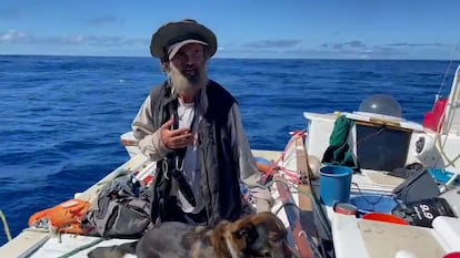 Timothy Shaddock upon being rescued, July 17, 2023.