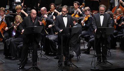 Un momento de la representación, en versión concierto, de 'Poliuto' en el Liceo.