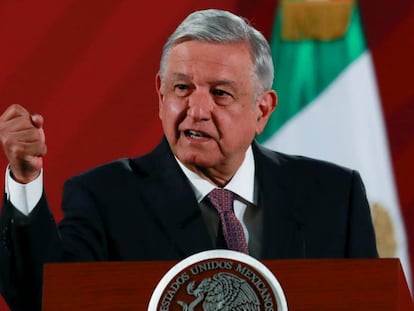 El presidente de México en su conferencia matutina.