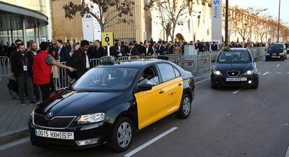 Un taxi en Barcelona.